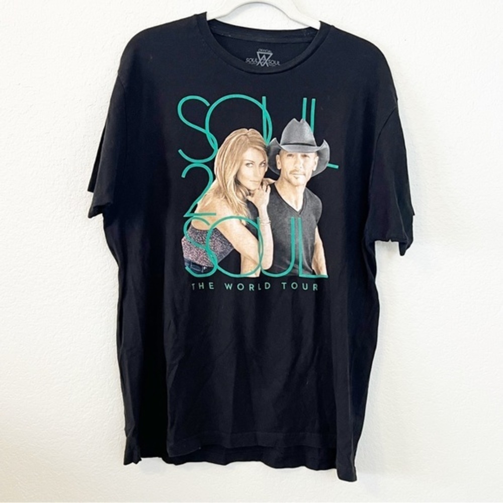 Tim‎ McGraw Faith Hill Soul2Soul The World Tour 2017 Concert T-Shirt Black XL